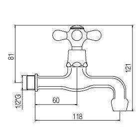 VLV209 VIOLA RUBINETTO PROLUNGATO ø1/2" BRONZATO PAFFONI-Archigo.it
