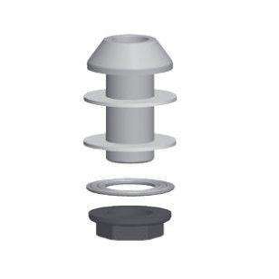 ZACC141 SET BASE+FISSAGGIO PER 040-041 ARGENTO PAFFONI-Archigo.it