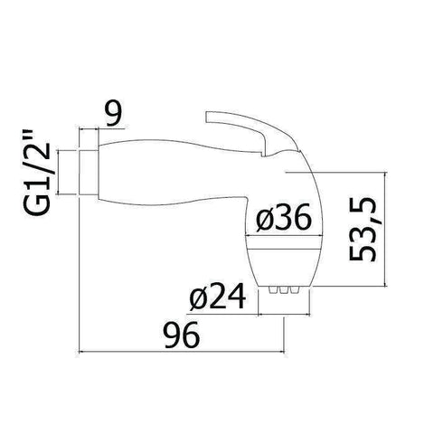 ZDOC062 DOCCIA PER IDROSCOPINO BIANCO PAFFONI-Archigo.it