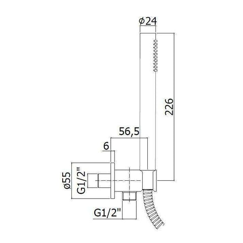 ZDUP094 DUPLEX INCASSO CON PRESA ACQUA STEEL PAFFONI-Archigo.it