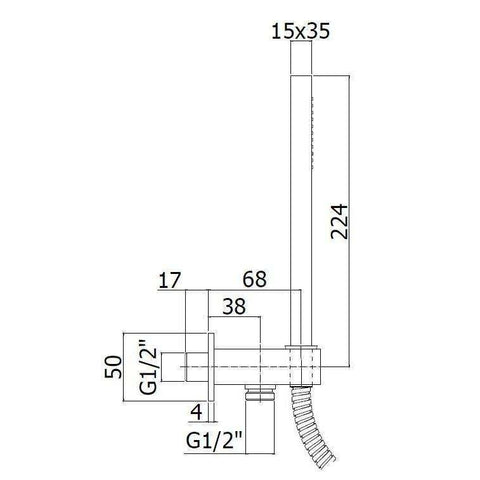 ZDUP095 DUPLEX ESTERNO QUADRO CON PRESA ACQUA CROMATO/ARGENTO PAFFONI-Archigo.it