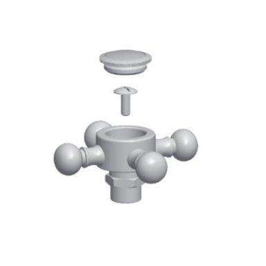 ZMAN056 MANIGLIA VIOLA CROMO/GOLDEN FLASH PAFFONI-Archigo.it