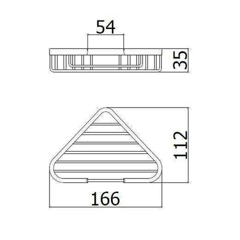 ZPOR002 GRIGLIA CESTINO TRIANGOLARE 166x112x35 CROMATO PAFFONI-Archigo.it