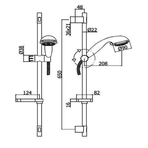 ZSAL121 QUEEN SET SALISCENDI L.730 CROMATO PAFFONI-Archigo.it