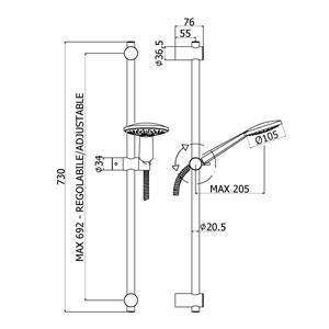 ZSAL195 GIADA SET SALISCENDI L.730 CROMATO PAFFONI-Archigo.it