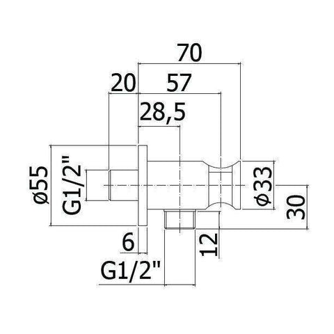 ZSUP031 SUPPORTO FISSO TONDO METALLO CROMATO PAFFONI-Archigo.it